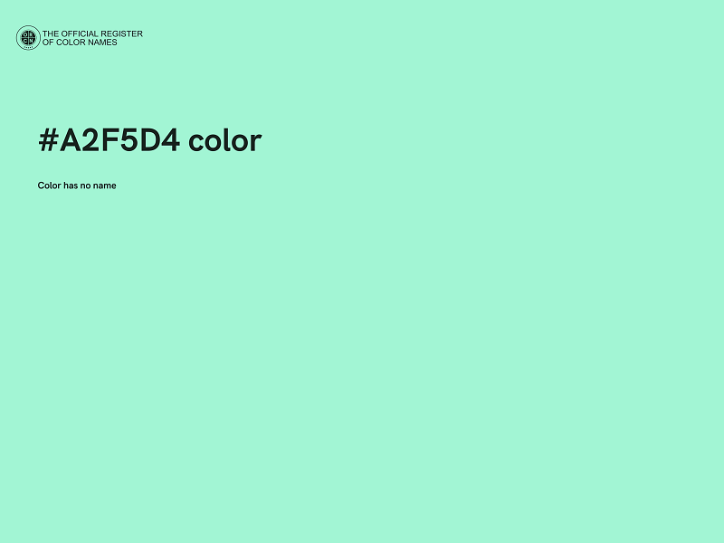 #A2F5D4 color image