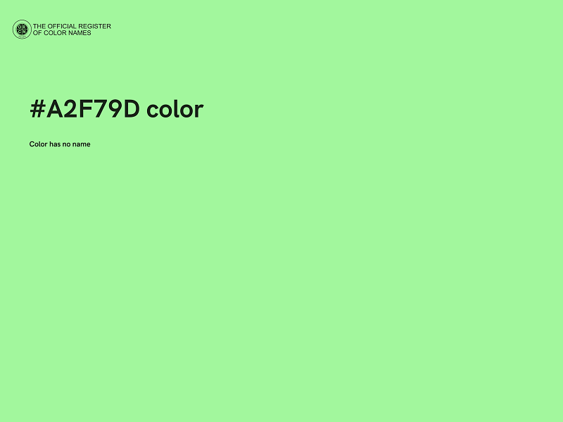 #A2F79D color image