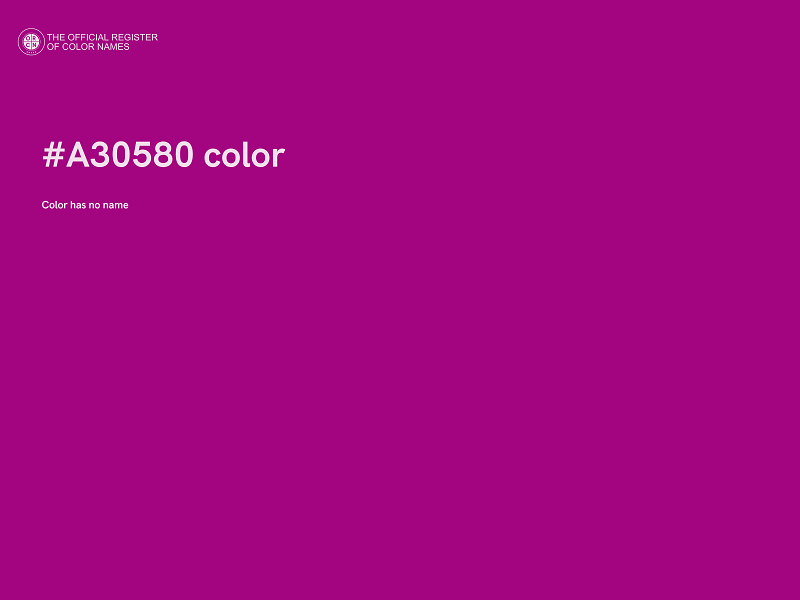 #A30580 color image