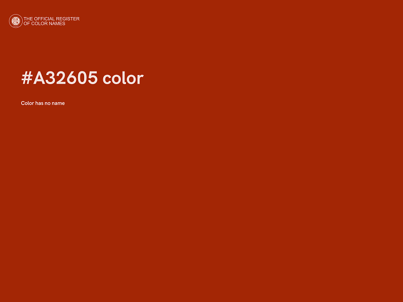 #A32605 color image