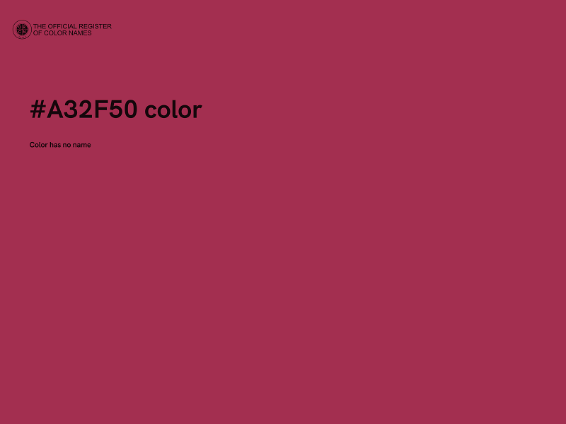 #A32F50 color image