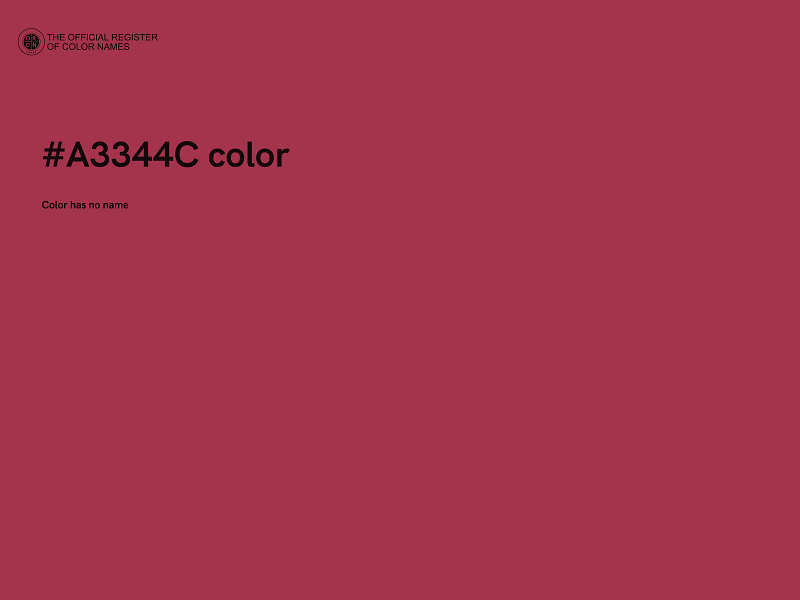 #A3344C color image