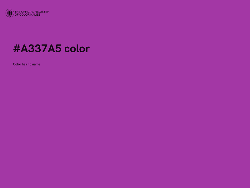 #A337A5 color image