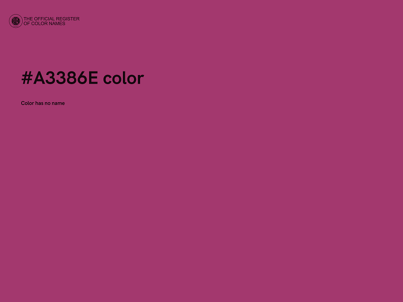 #A3386E color image