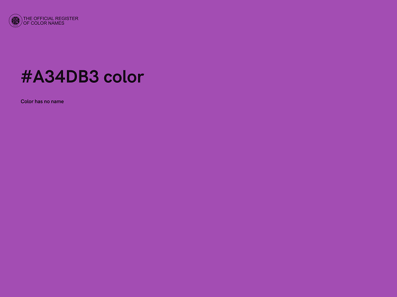 #A34DB3 color image