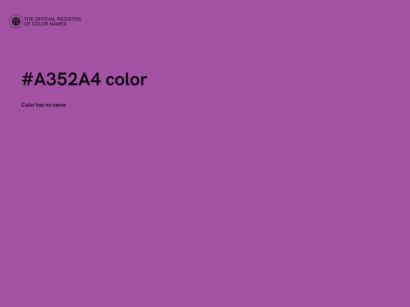 #A352A4 color image