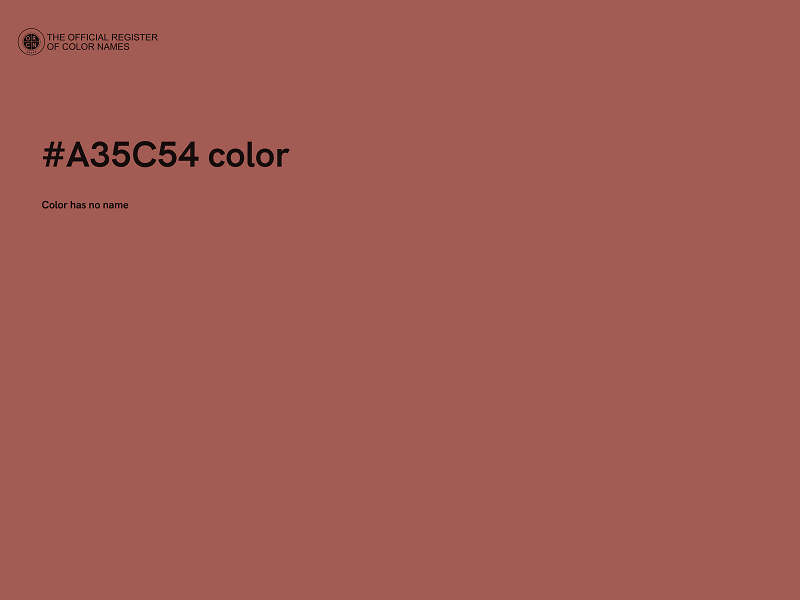 #A35C54 color image