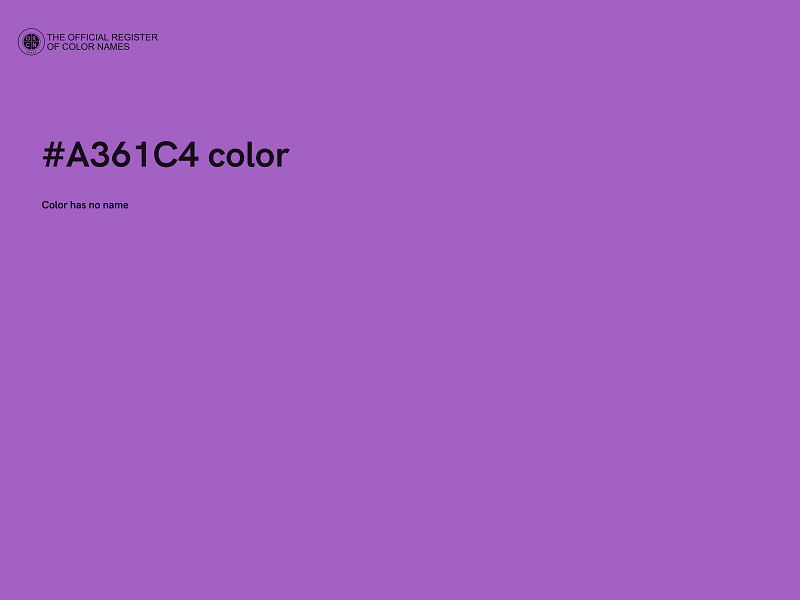 #A361C4 color image