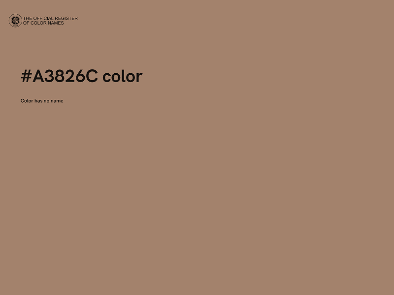 #A3826C color image