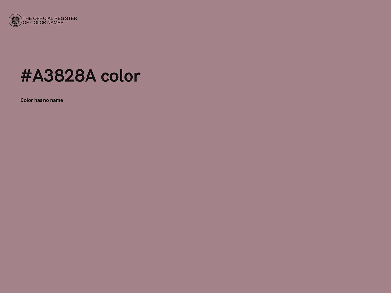 #A3828A color image