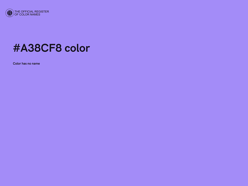 #A38CF8 color image