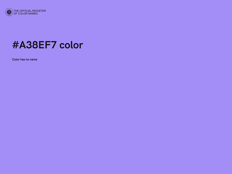 #A38EF7 color image