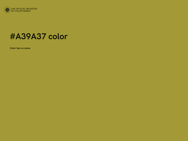 #A39A37 color image