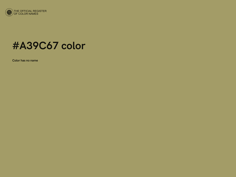 #A39C67 color image