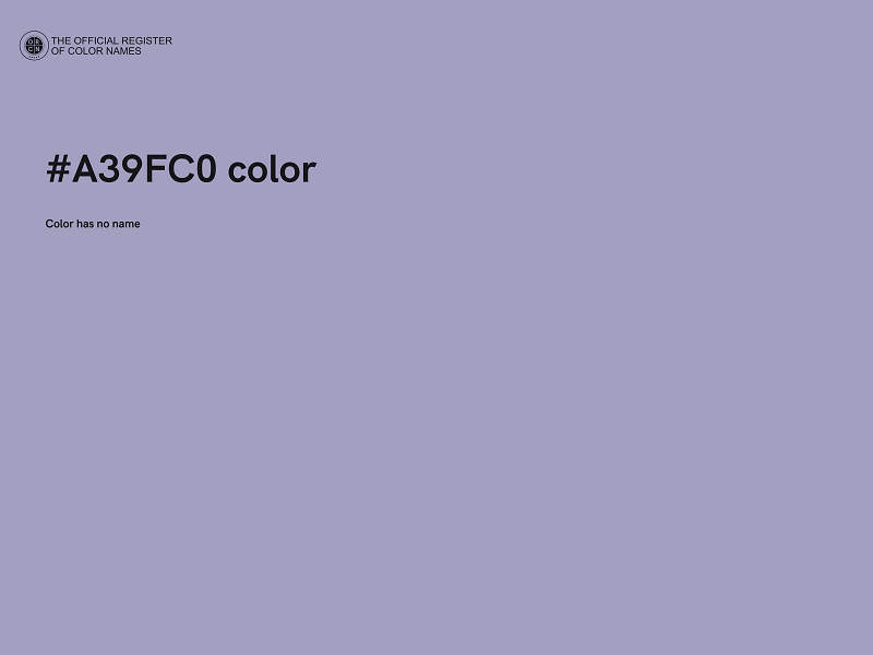 #A39FC0 color image