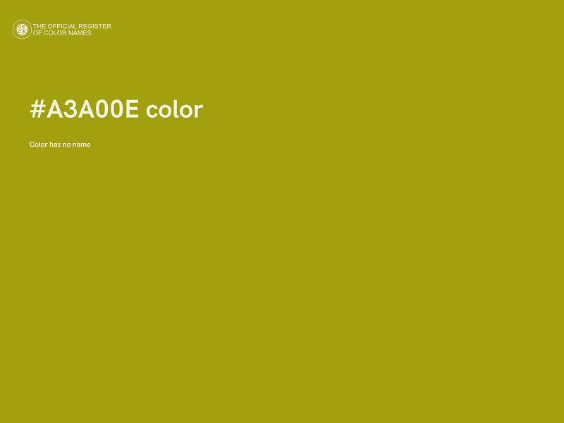 #A3A00E color image