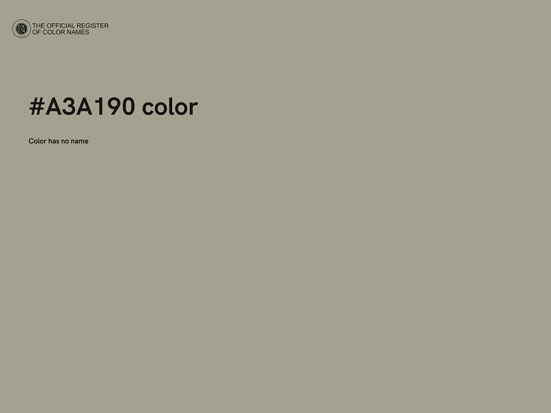 #A3A190 color image