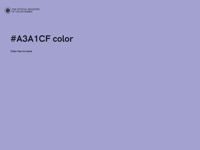 #A3A1CF color image