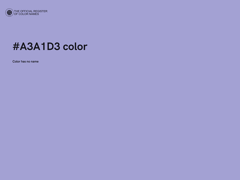 #A3A1D3 color image