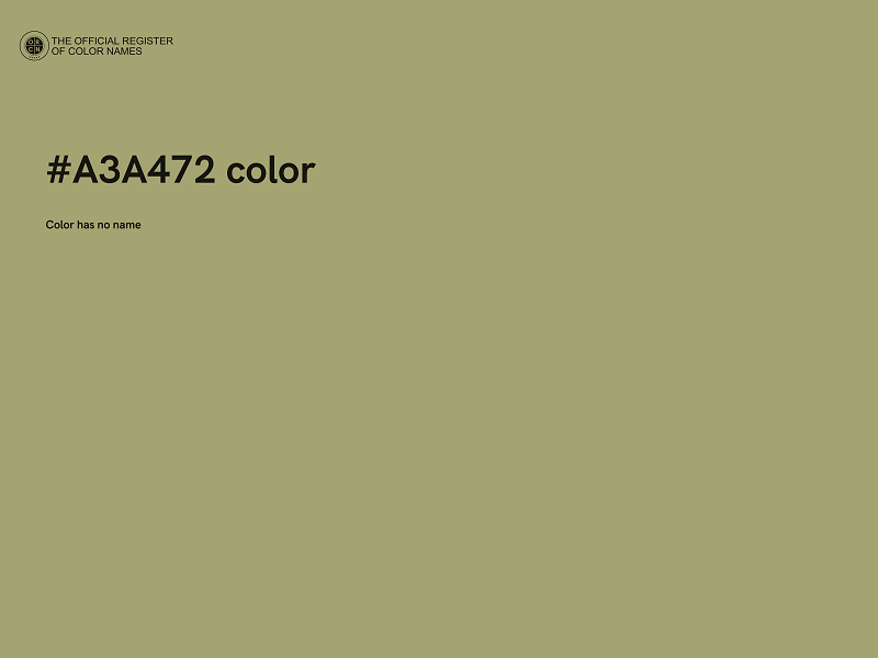 #A3A472 color image