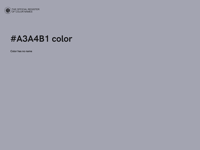 #A3A4B1 color image