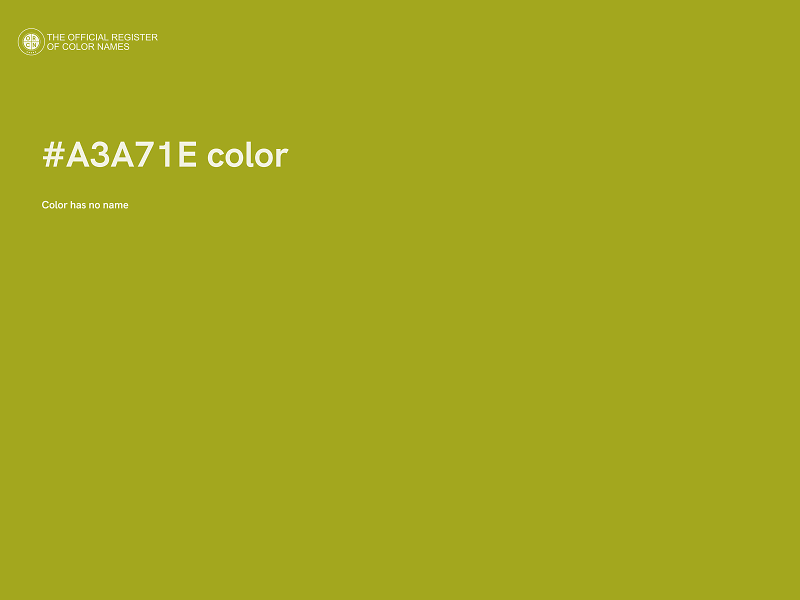 #A3A71E color image