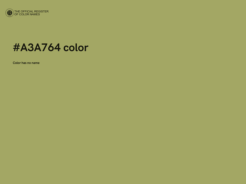 #A3A764 color image