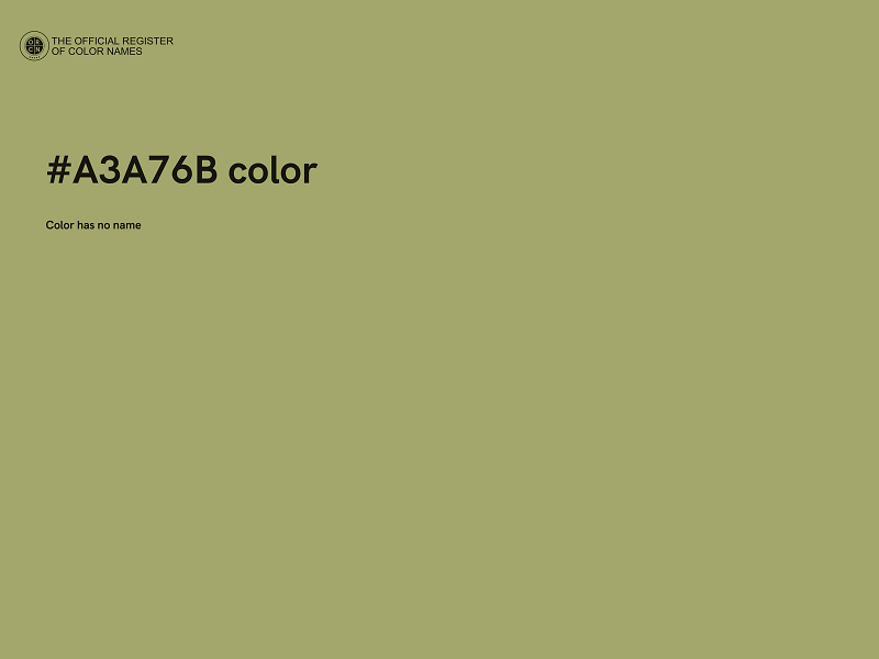 #A3A76B color image