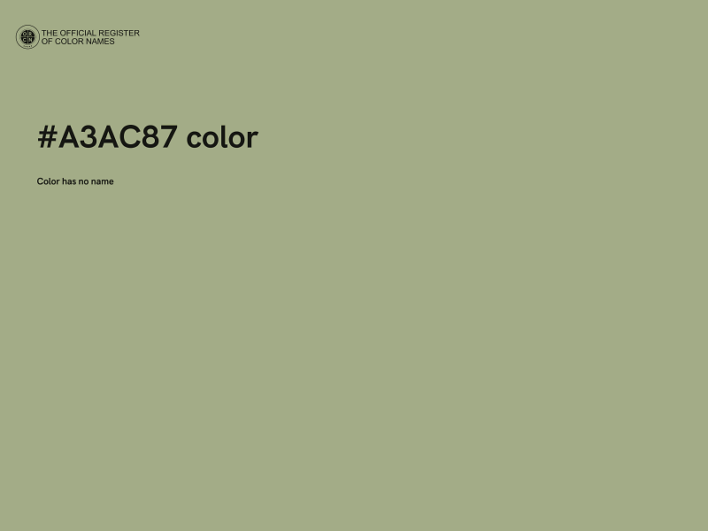 #A3AC87 color image