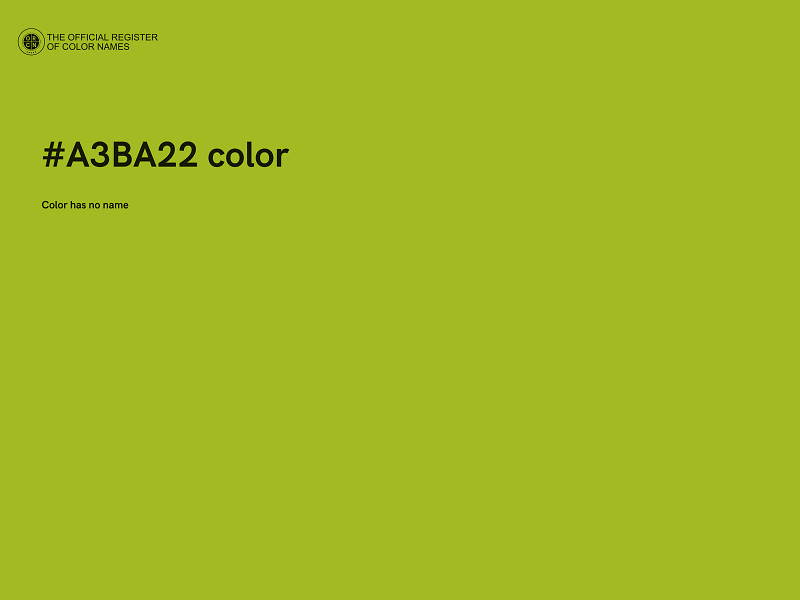 #A3BA22 color image