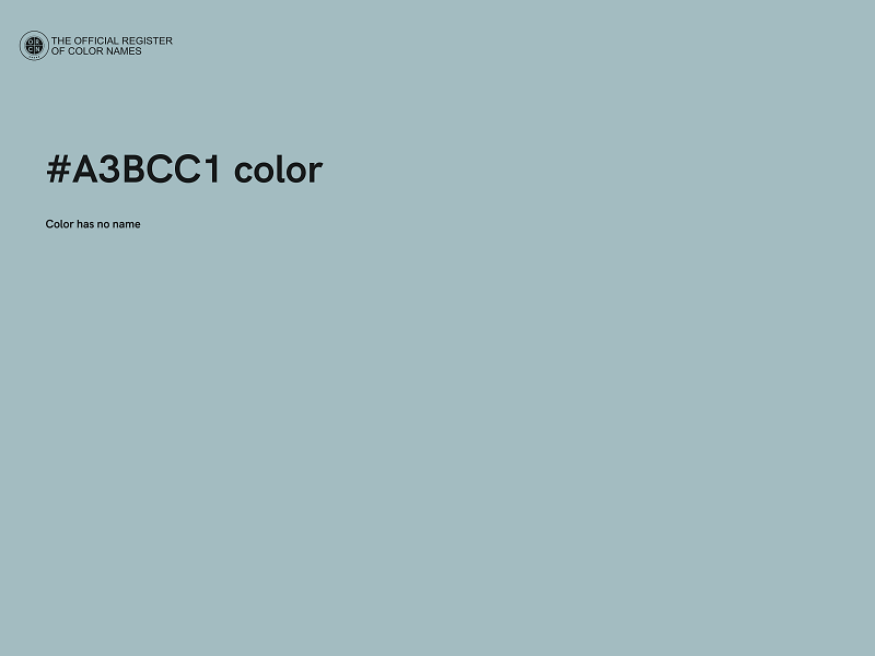 #A3BCC1 color image