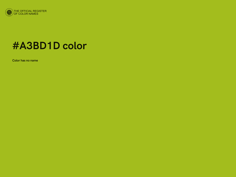 #A3BD1D color image