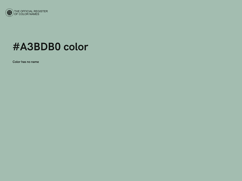 #A3BDB0 color image