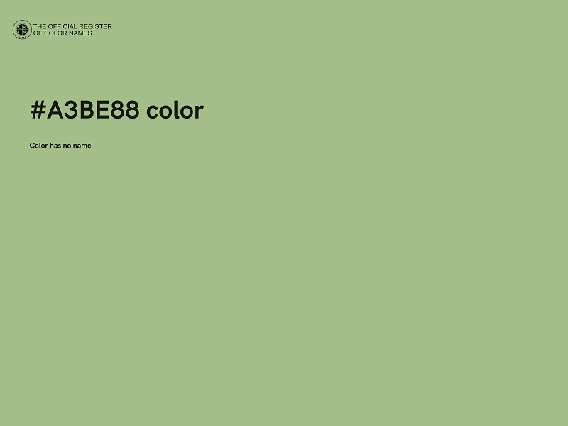 #A3BE88 color image