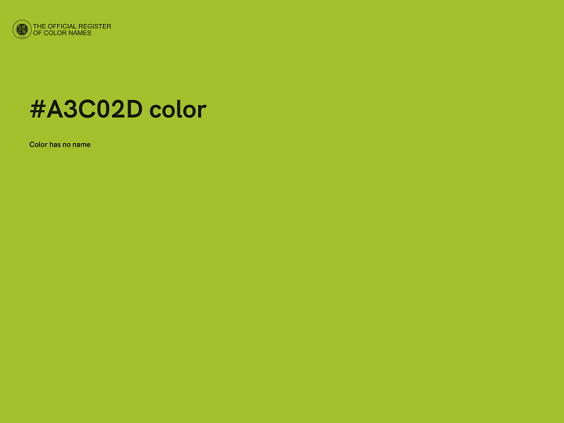 #A3C02D color image