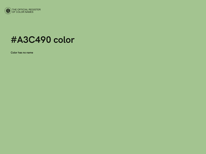 #A3C490 color image