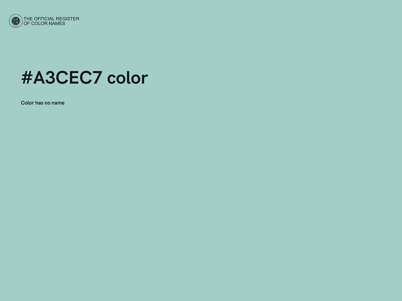 #A3CEC7 color image