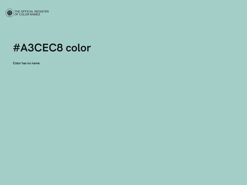 #A3CEC8 color image