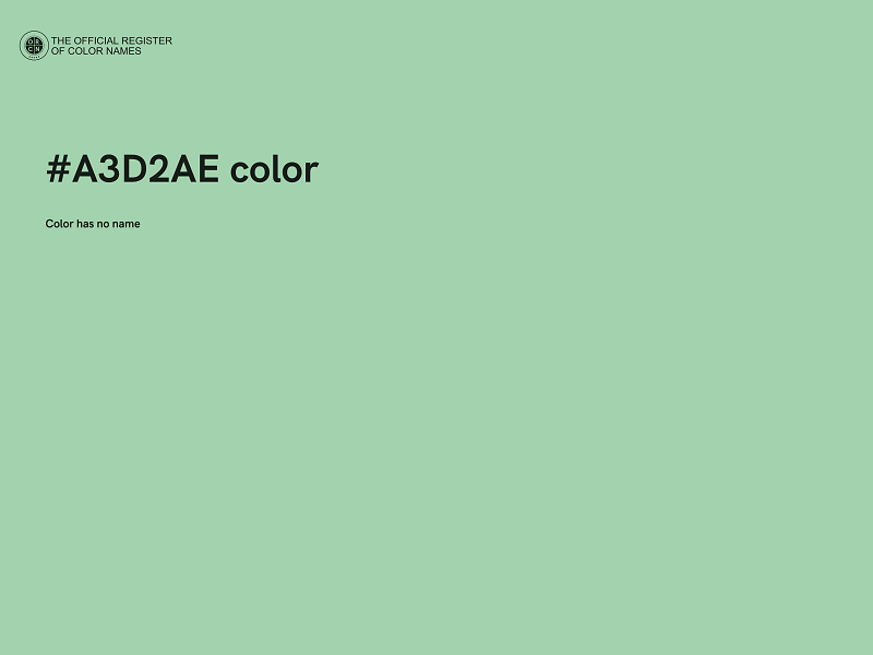 #A3D2AE color image