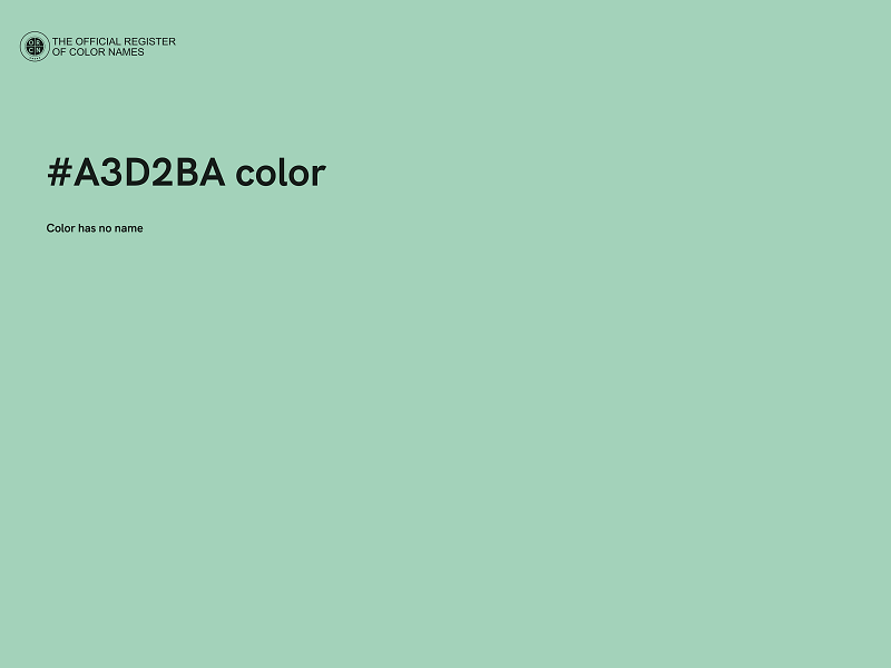 #A3D2BA color image