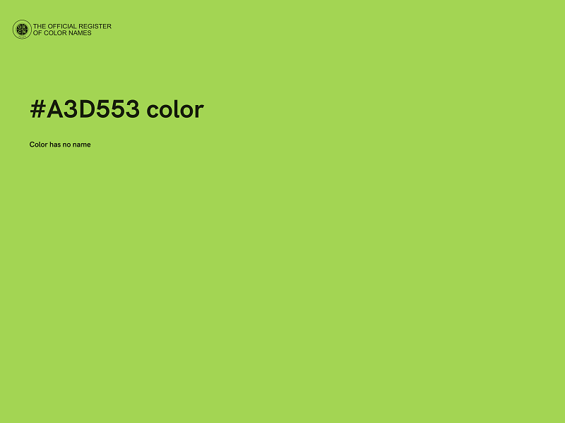 #A3D553 color image