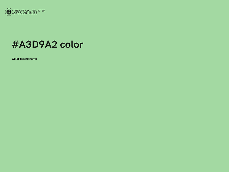 #A3D9A2 color image