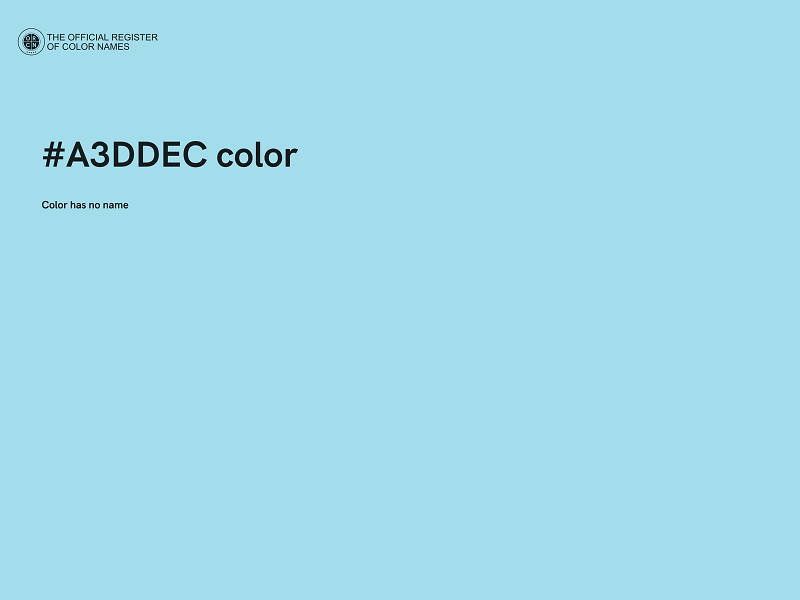 #A3DDEC color image