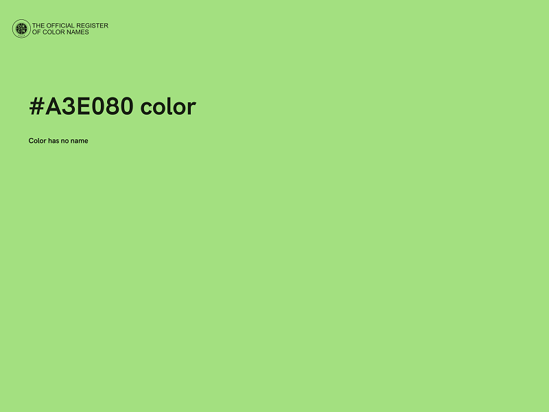 #A3E080 color image