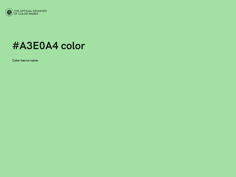 #A3E0A4 color image