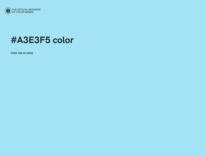 #A3E3F5 color image