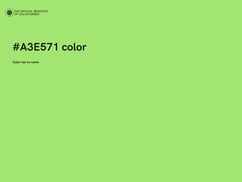 #A3E571 color image