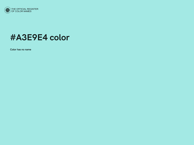 #A3E9E4 color image