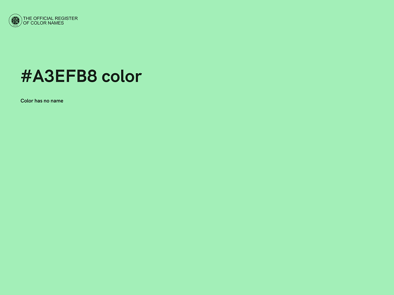 #A3EFB8 color image