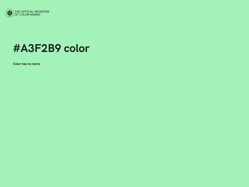 #A3F2B9 color image